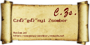 Czégényi Zsombor névjegykártya
