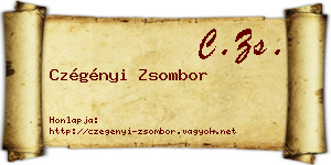 Czégényi Zsombor névjegykártya